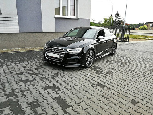 Front Ansatz V.2 für Audi S3 / A3 S-Line 8V FL Limousine schwarz matt