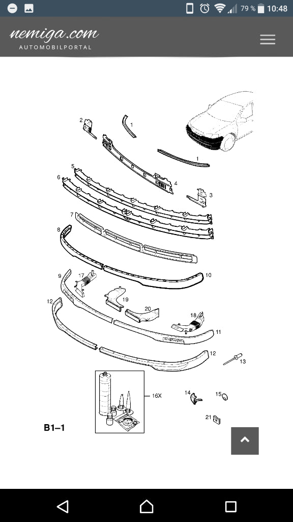 Astra G Spoilerlippe links vorne original GM Opel NEU