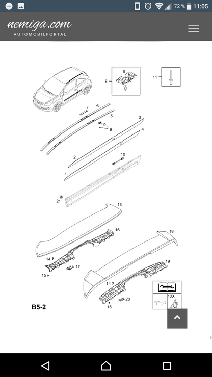 Corsa d Zierleiste hinten links neu original gm