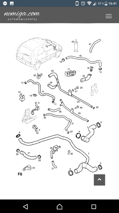 Corsa C Meriva A ölkühlerschlauch kühlerschlauch neu original GM