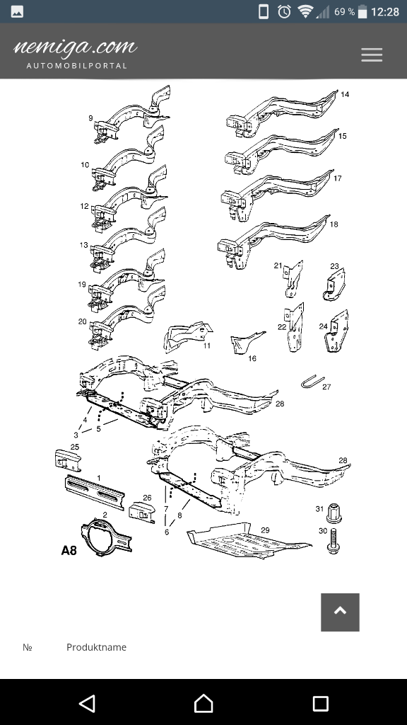 Opel Astra F Reparaturblech vorne unten links neu original GM