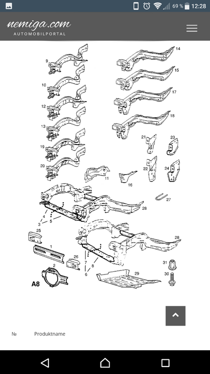 Opel Astra F Reparaturblech vorne unten links neu original GM