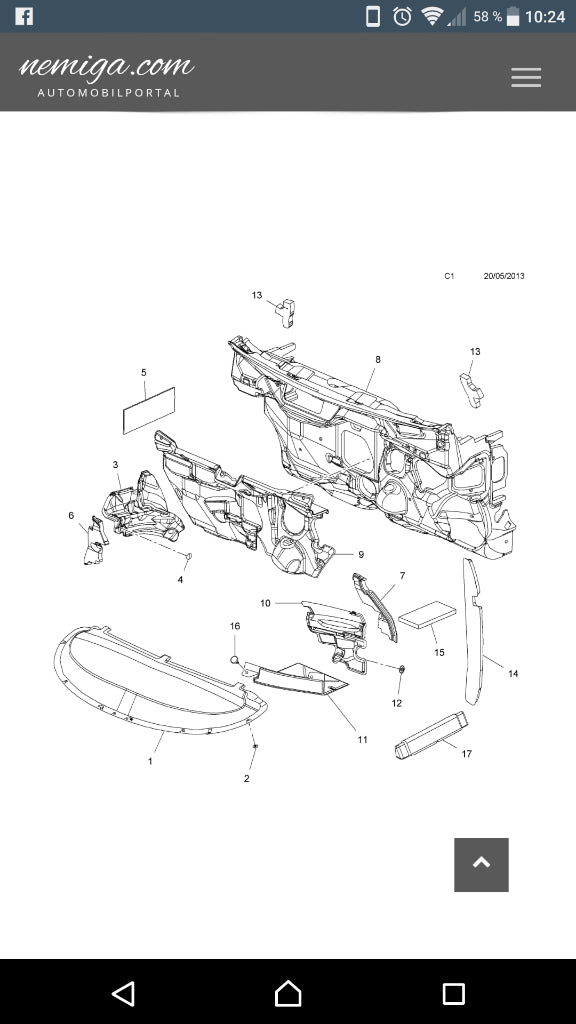 Opel Zafira C Kofferraumdämmung Isolierung hinten links neu original GM