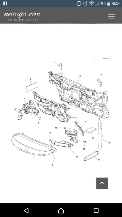 Opel Zafira C Kofferraumdämmung Isolierung hinten links neu original GM