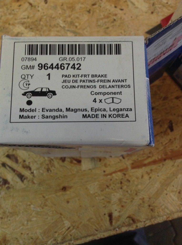 Chevrolet Epica Bremsbelagkit neu Original GM