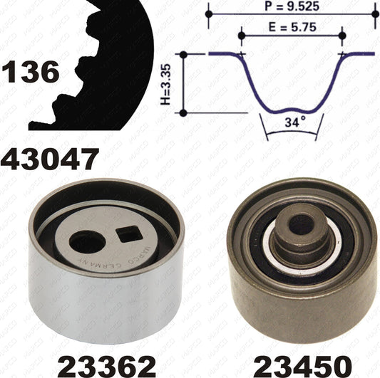 MAPCO Zahnriemensatz 23435