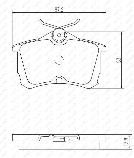 MAPCO Bremsbelagsatz, Scheibenbremse Hinterachse  6832