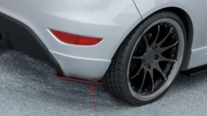 Heck Ansatz Flaps Diffusor für Ford Fiesta Mk7 ST / ST-Line schwarz matt