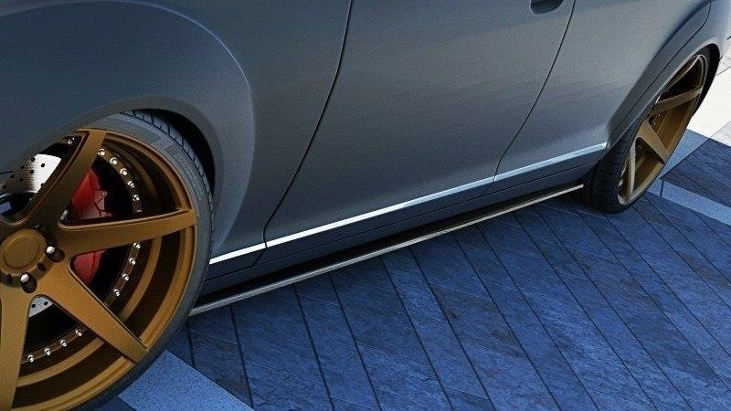 Seitenschweller Ansatz für MERCEDES S-KLASSE W221 LONG Carbon Look