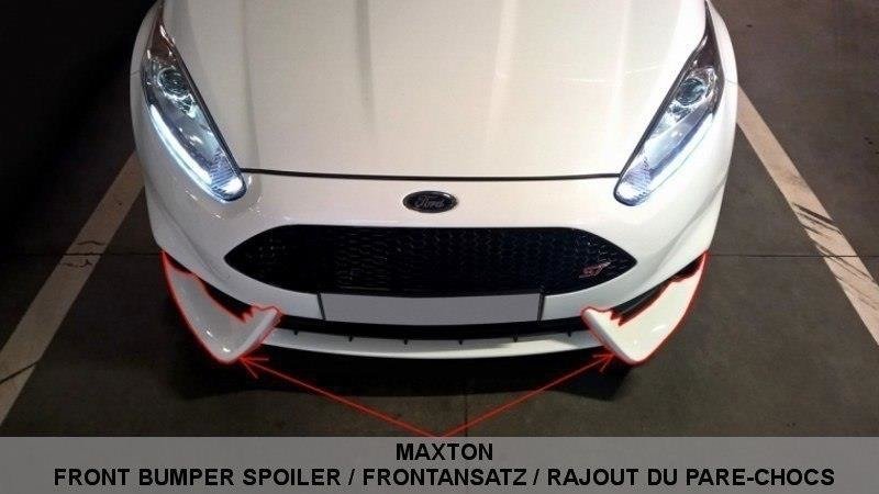 Front Ansatz für Ford Fiesta ST Mk7 FL (Mit Maxton Design Stoßstange) schwarz matt