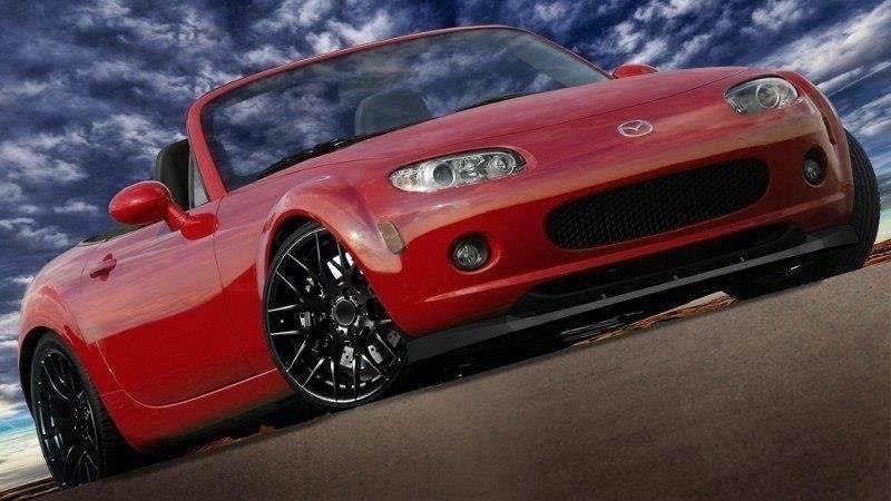 Front Ansatz für MAZDA MX5 NC VORFACELIFT schwarz matt