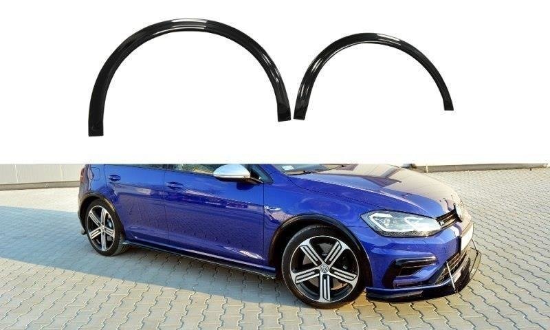 Kotflügelverlängerung VW Golf 7 R / R-Line Facelift schwarz matt