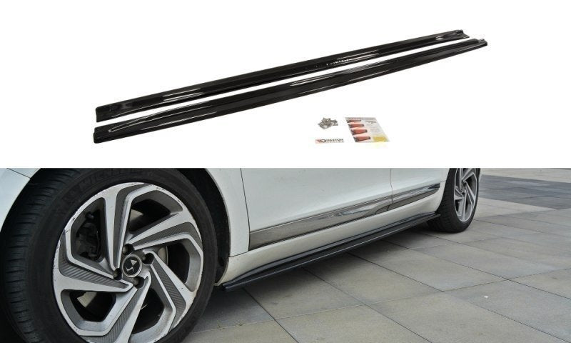 Seitenschweller Ansatz für CITROEN DS5 FACELIFT, PREFACE schwarz Hochglanz