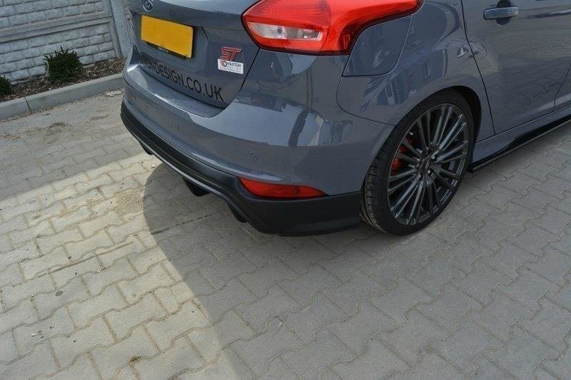 Diffusor Heck Ansatz für Ford Focus ST Mk3 FL (RS-Look) schwarz Hochglanz