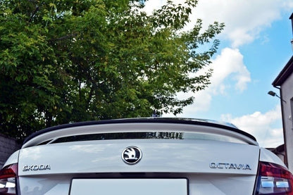 Spoiler CAP für SKODA OCTAVIA III RS PREFACE/FACELIFT schwarz matt