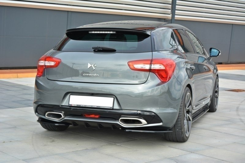 Diffusor Heck Ansatz für CITROEN DS5 schwarz Hochglanz