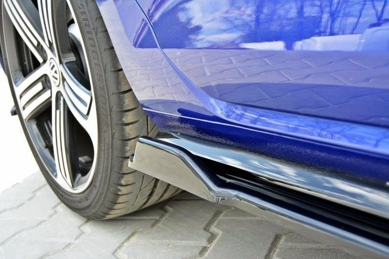 Seitenschweller Ansatz für V.1 für VW Golf 7 R / R-Line Facelift schwarz Hochglanz