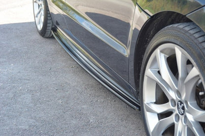 Seitenschweller Ansatz für PEUGEOT RCZ schwarz matt