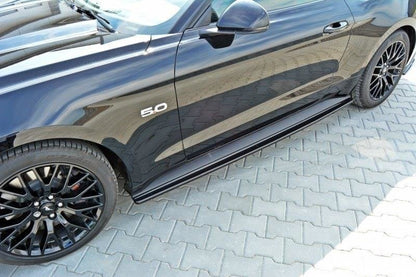 Seitenschweller Ansatz für Ford Mustang GT Mk6 schwarz matt