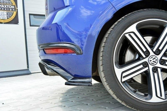 Heck Ansatz Flaps Diffusor für VW Golf 7 R / R-Line Facelift Carbon Look