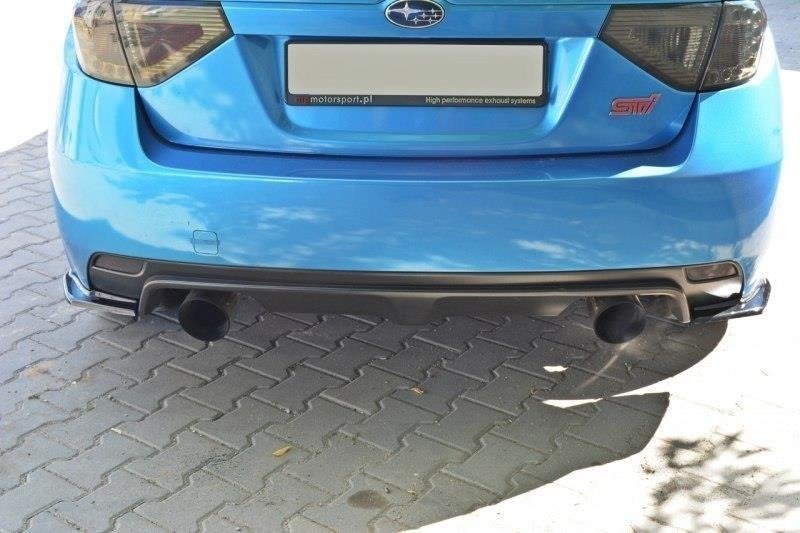 Heck Ansatz Flaps Diffusor für Subaru Impreza WRX STI 2009-2011 schwarz Hochglanz