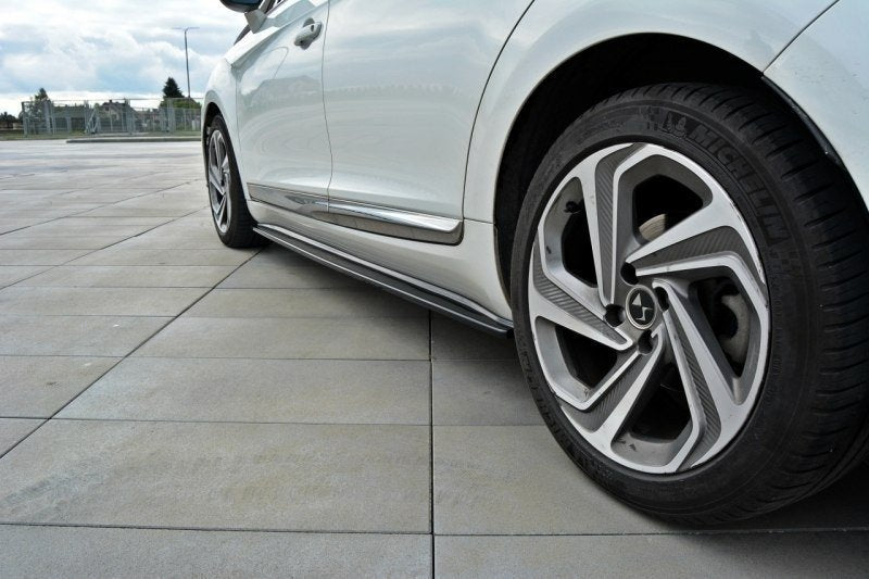 Seitenschweller Ansatz für CITROEN DS5 FACELIFT, PREFACE schwarz Hochglanz