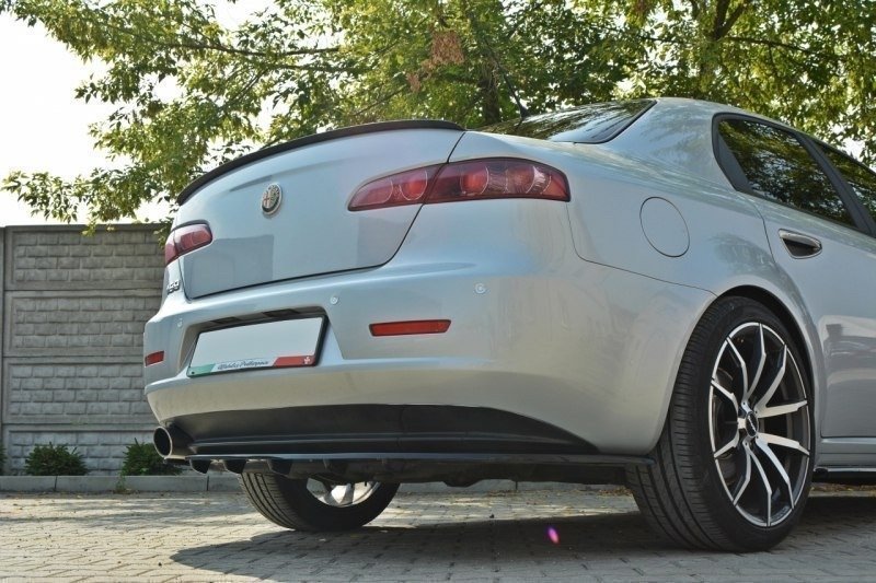 Mittlerer Diffusor Heck Ansatz für ALFA ROMEO 159 im DTM LOOK schwarz matt