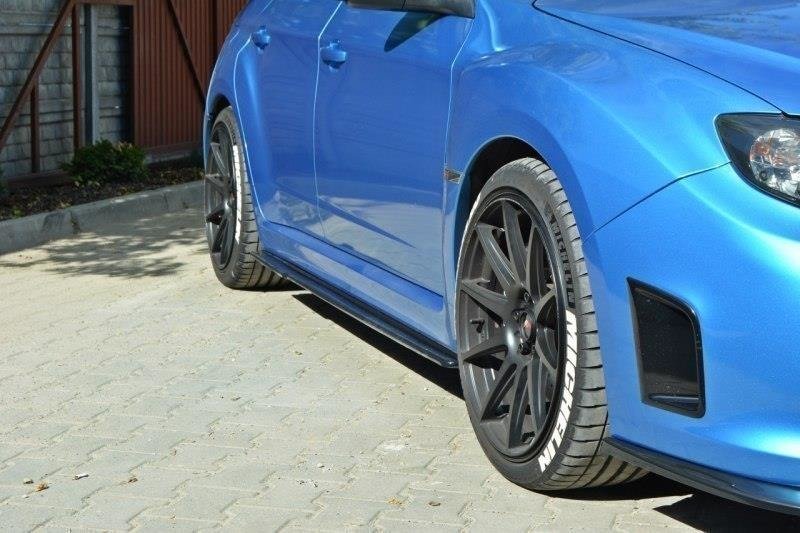 Seitenschweller Ansatz für Subaru Impreza WRX STI 2009-2011 schwarz Hochglanz