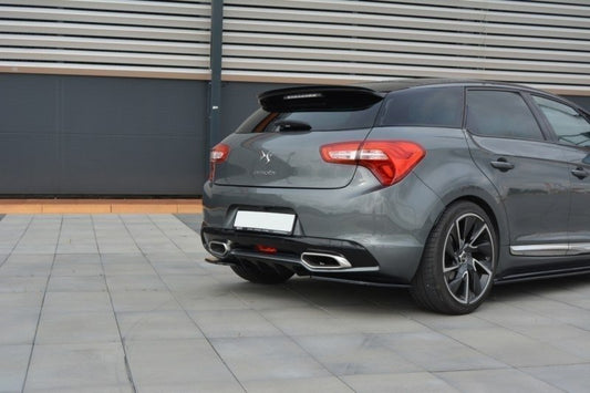Heck Ansatz Flaps Diffusor für CITROEN DS5 FACELIFT, PREFACE schwarz Hochglanz
