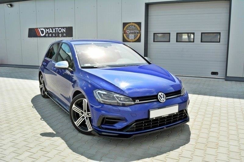 Front Ansatz V.2 für VW Golf 7 R / R-Line Facelift schwarz Hochglanz
