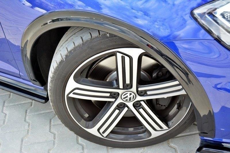 Kotflügelverlängerung VW Golf 7 R / R-Line Facelift schwarz matt