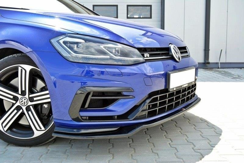 Front Ansatz V.3 für VW Golf 7 R / R-Line Facelift schwarz Hochglanz