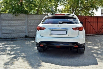 Mittlerer Diffusor Heck Ansatz für INFINITI QX70 Carbon Look