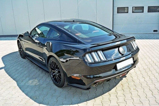 Heck Ansatz Flaps Diffusor für Ford Mustang GT Mk6  schwarz Hochglanz