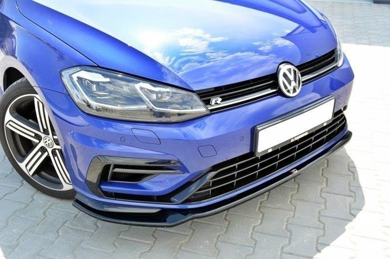 Front Ansatz V.3 für VW Golf 7 R / R-Line Facelift schwarz Hochglanz