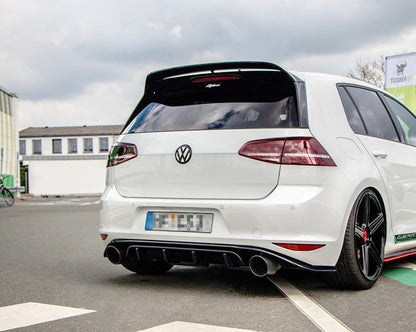 Diffusor Heck Ansatz für VW GOLF Mk7 GTI CLUBSPORT schwarz matt