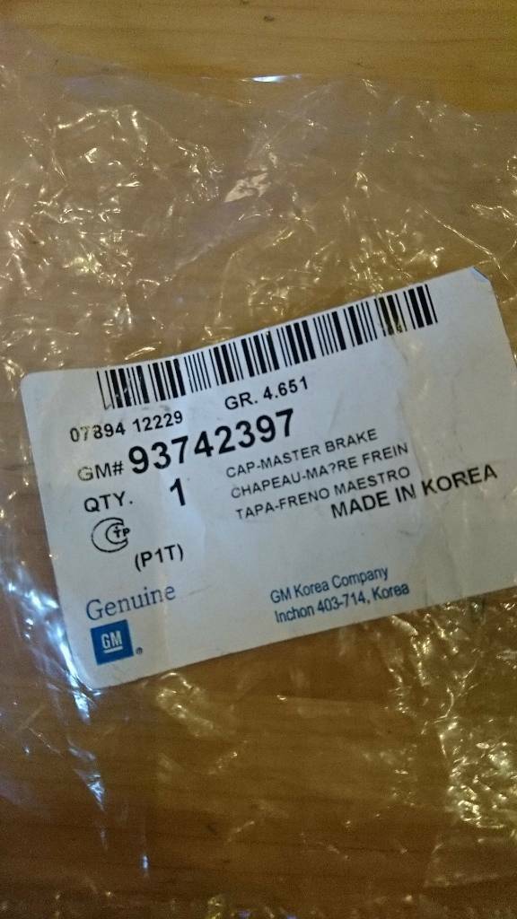 Chevrolet Aveo Deckel Bremsflüssigkeitsbehälter Neu original GM