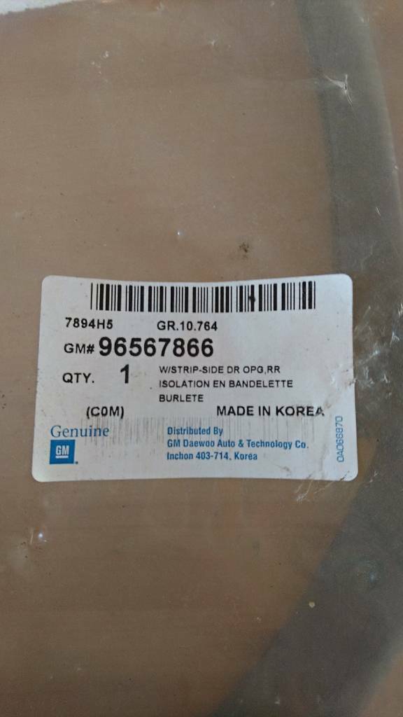 Daewoo Matiz Dichtung Türe hinten links neu original GM