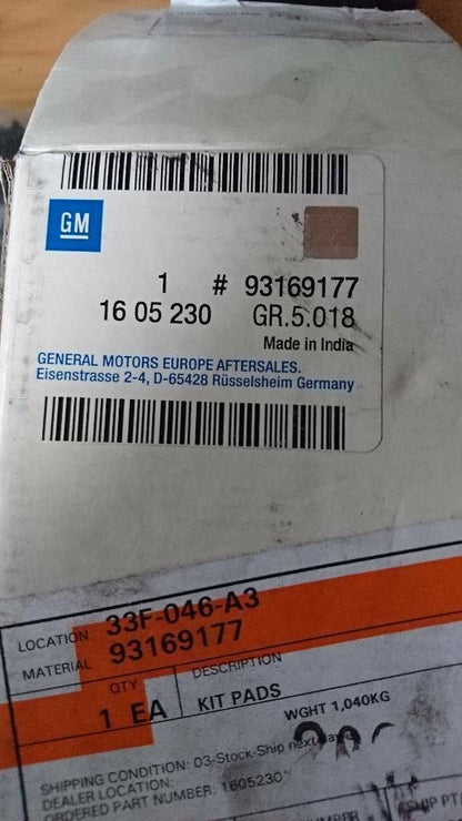 Corsa D Bremsklötze vorne neu original GM