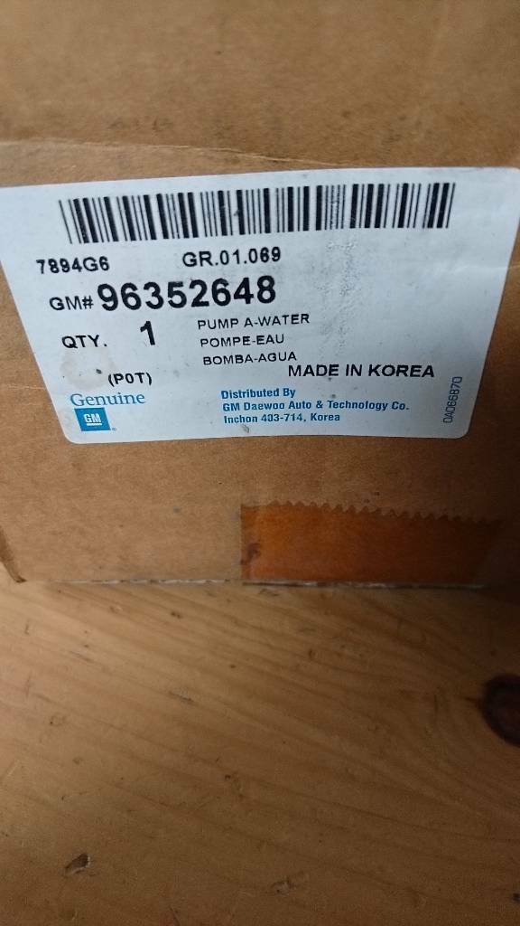 Daewoo Lanos Wasserpumpe neu original GM