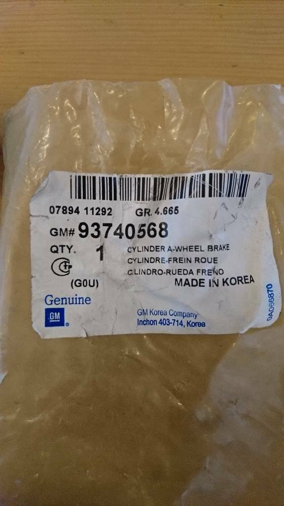 Chevrolet Daewoo Rezzo Tacuma Bremszylinder hinten neu GM