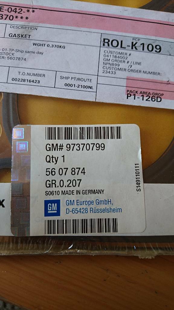 Opel Astra H Astra G Corsa C Zylinderkopfdichtung NEU GM 97370799