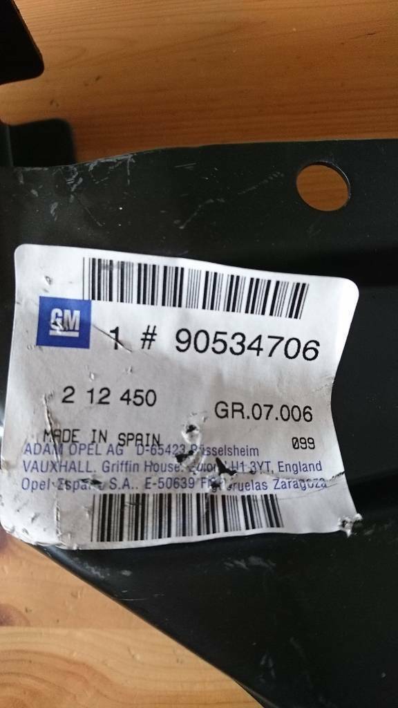 Corsa B Tigra A Reparaturblech Unterbau Neu Original GM