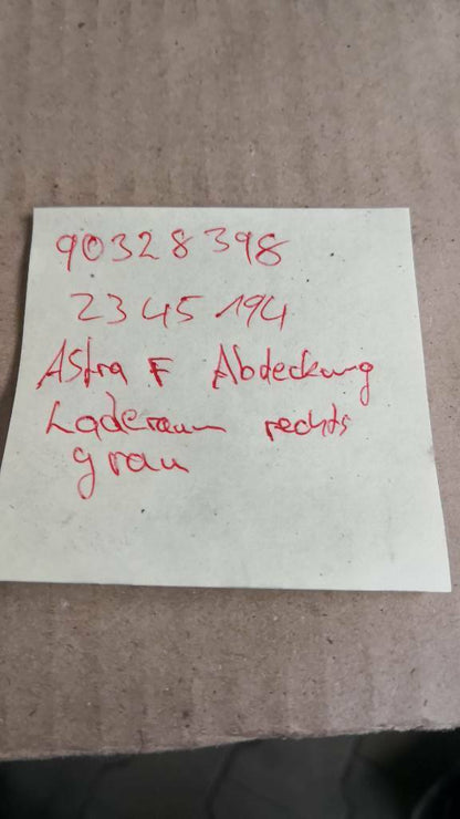 Opel Astra F Abdeckung Laderaum Rechts Grau Neu Original GM