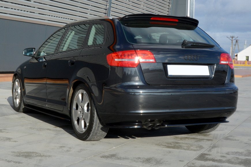 Splitter / Diffusor Heck Ansatz für Audi A3 Sportback 8P / 8P Facelift Carbon Look