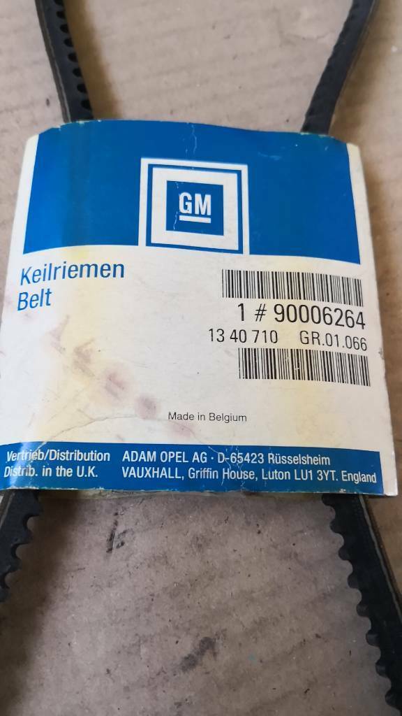 Opel Astra Combo Corsa Kadett Vectra Keilriemen Neu Original GM