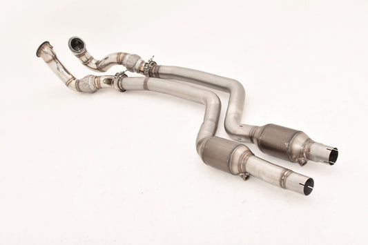 Friedrich Motorsport 2x70mm Downpipe mit 200 Zellen Sport-Kat. Edelstahl