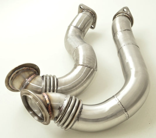 Friedrich Motorsport 2x70mm Downpipe-Satz ohne 200 Zellen Sport-Kat. Edelstahl