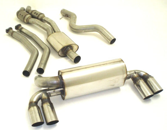 Friedrich Motorsport 2x 63.5mm Duplex-Anlage mit 200 Zellen Sport-Kats. BMW 1er M-Coupe E82