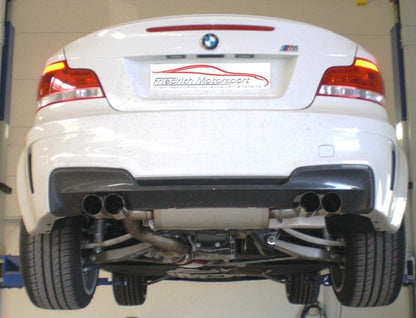 Friedrich Motorsport 2x 63.5mm Duplex-Anlage mit 200 Zellen Sport-Kats. BMW 1er M-Coupe E82